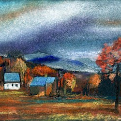Herbst im Voigtland, Pastellkreide, 2019