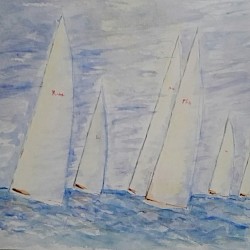 Regatta, Aquarell, 30 x 40, 2019