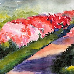 Gartenweg, Aquarell, 2023