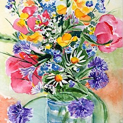 Wiesenblumen, Aquarell, 2023