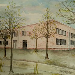 NEUbau Oberschule Fredersdorf-Vogelsdorf		   Aquarell